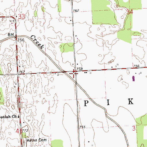 Topographic Map of Lasalle School (historical), OH