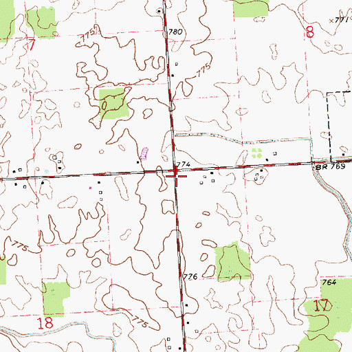 Topographic Map of Scott School (historical), OH