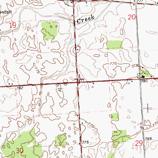 Topographic Map of Jordan Shcool (historical), OH