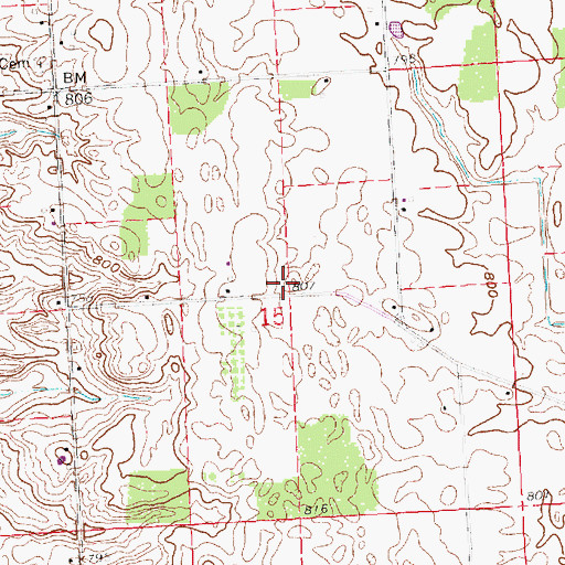Topographic Map of Clark School (historical), OH