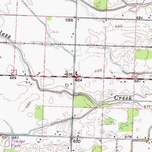 Topographic Map of Brailey School (historical), OH