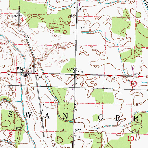 Topographic Map of Hoyt School (historical), OH