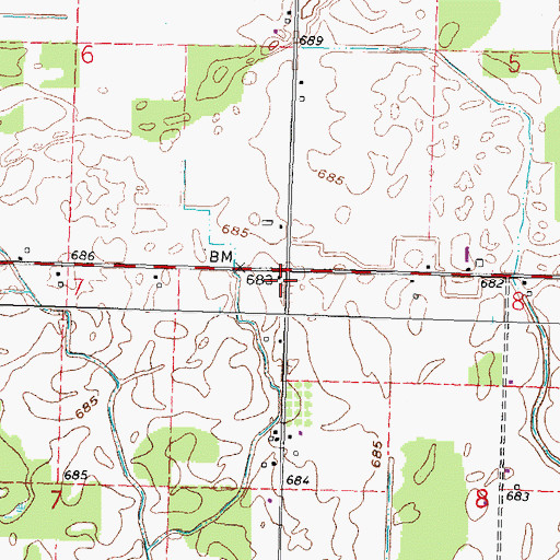 Topographic Map of Wagner School (historical), OH
