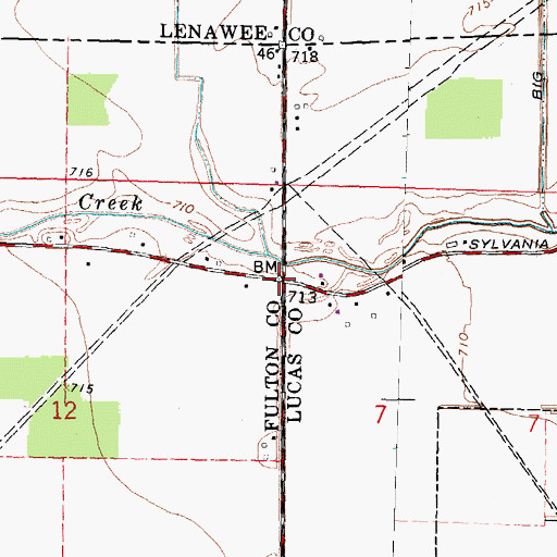 Topographic Map of Treadway (historical), OH