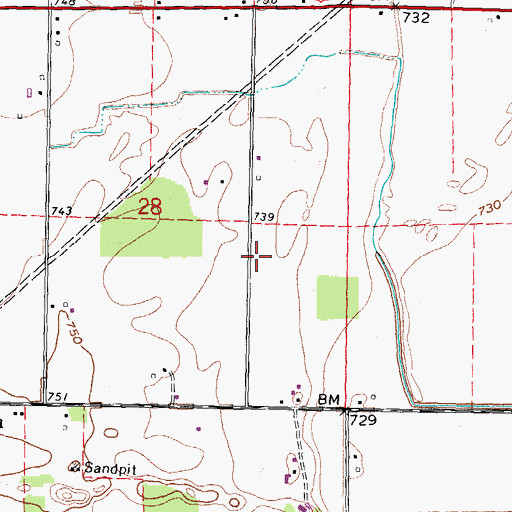Topographic Map of Shook School (historical), OH