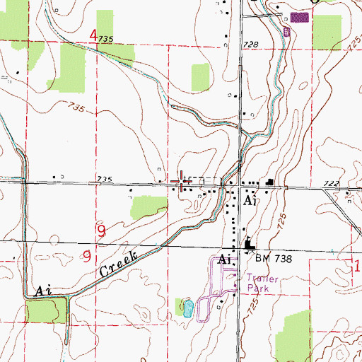 Topographic Map of School Number 15 (historical), OH