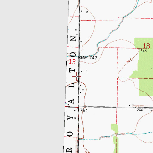 Topographic Map of Blain School (historical), OH