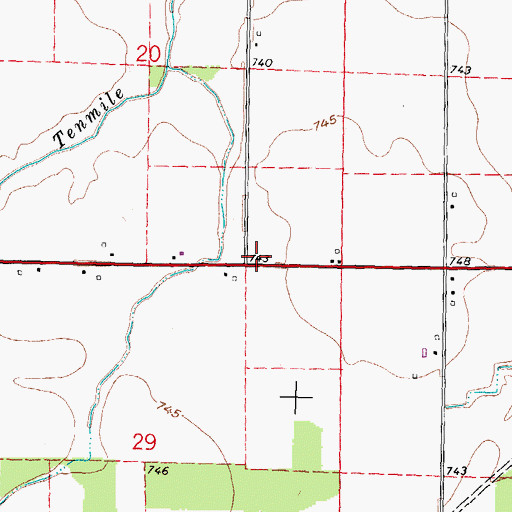 Topographic Map of Wright School (historical), OH