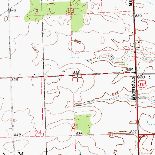 Topographic Map of Ackmer School (historical), OH