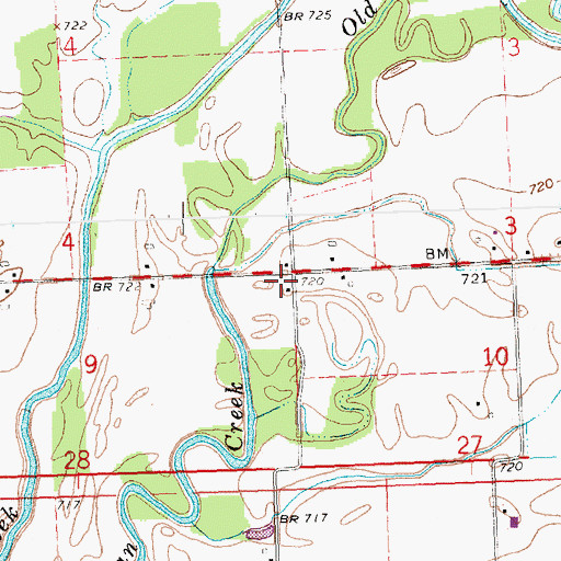 Topographic Map of Pound School (historical), OH
