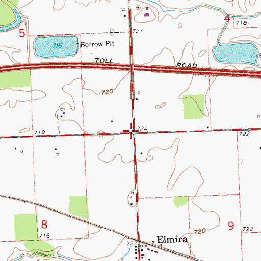 Topographic Map of School Number 8 (historical), OH