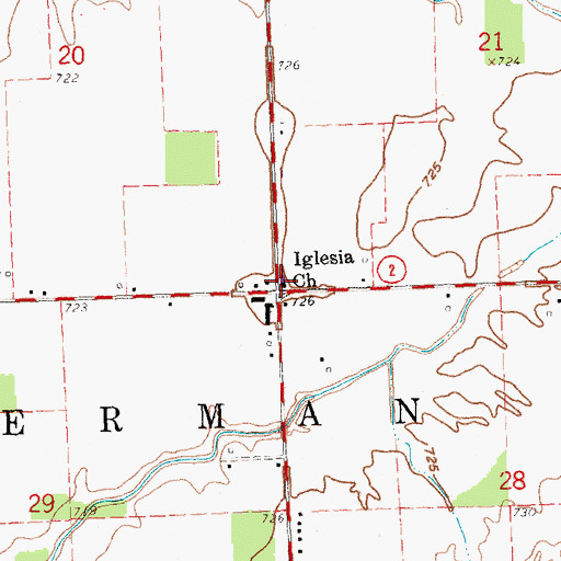 Topographic Map of School Number 9 (historical), OH