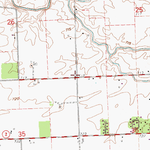 Topographic Map of School Number 12 (historical), OH
