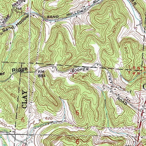 Topographic Map of Kriner Ridge, OH