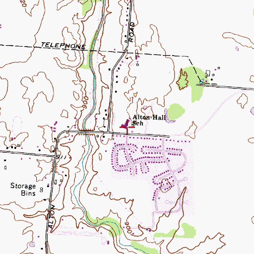 Topographic Map of Alton-Hall Elementary School, OH