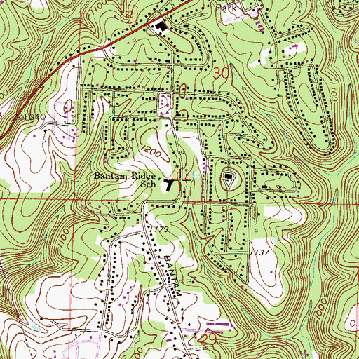 Topographic Map of Bantam Ridge Elementary School, OH