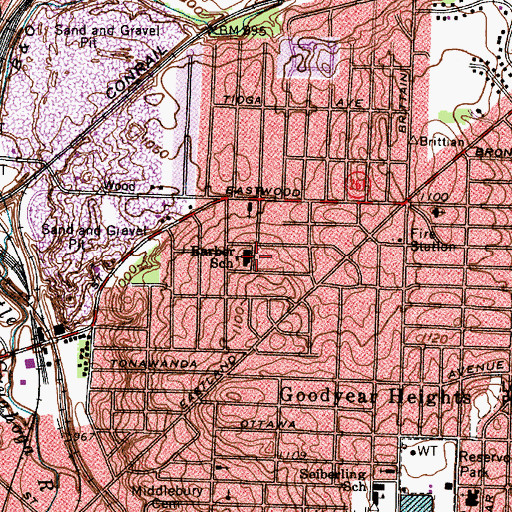 Topographic Map of Barber Community Learning Center, OH