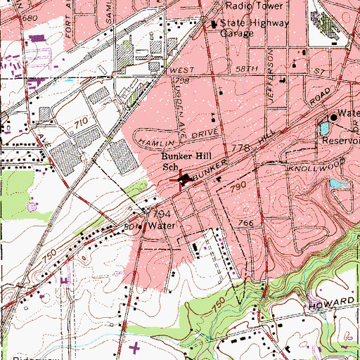 Topographic Map of McKinsey Elementary School, OH
