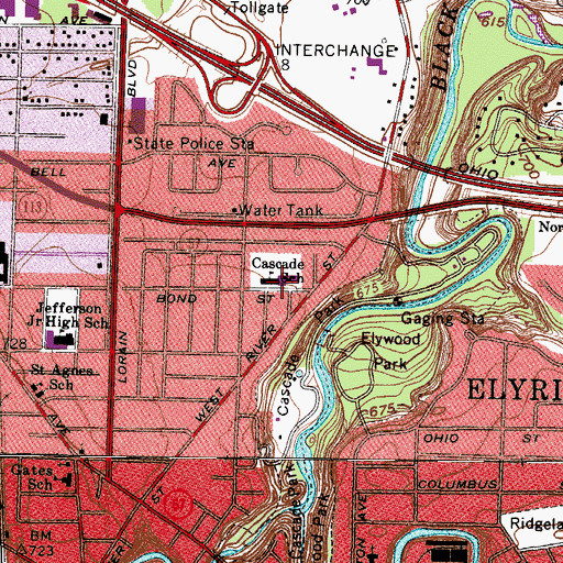 Topographic Map of Horizon Education Center, OH