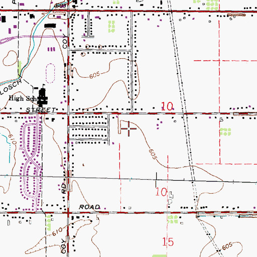 Topographic Map of Coy Elementary School, OH