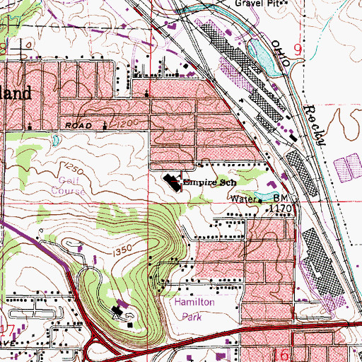 Topographic Map of Empire Elementary School, OH