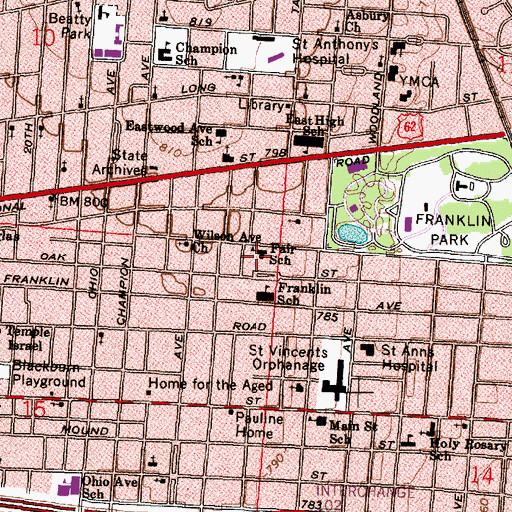 Topographic Map of Fair Elementary School, OH