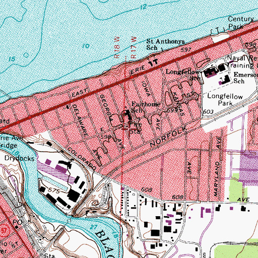 Topographic Map of Fairhome Elementary School (historical), OH