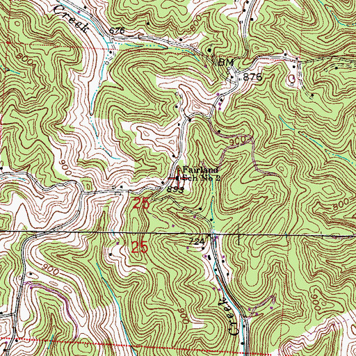 Topographic Map of Fairland West Middle School, OH