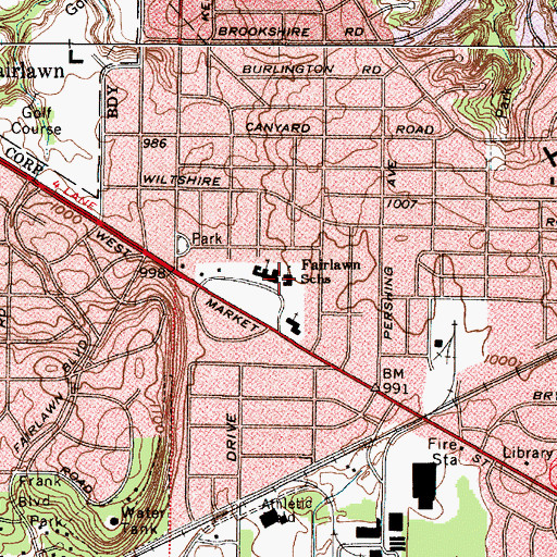 Topographic Map of Judith A Resnik Community Learning Center, OH