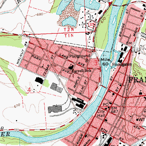 Topographic Map of Laura Farrell Elementary School, OH