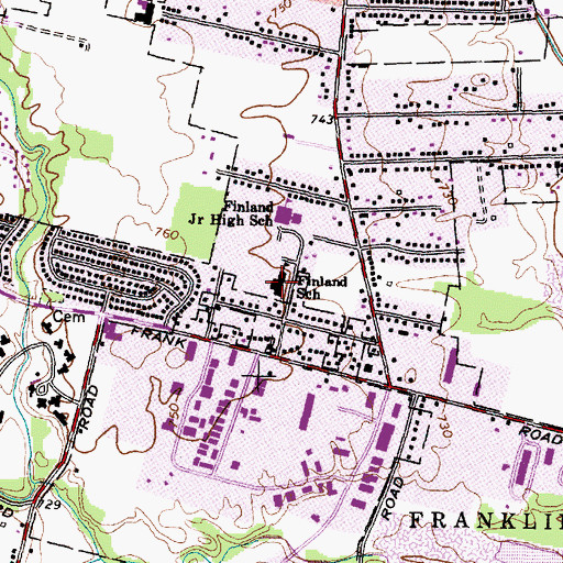 Topographic Map of Finland Elementary School, OH