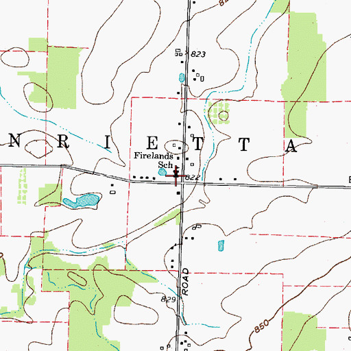 Topographic Map of Firelands Elementary School, OH