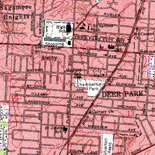 Topographic Map of Howard Elementary School, OH