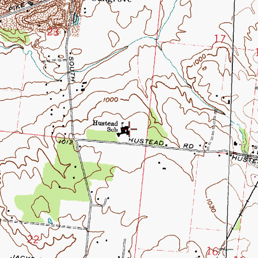 Topographic Map of Hustead Elementary School, OH