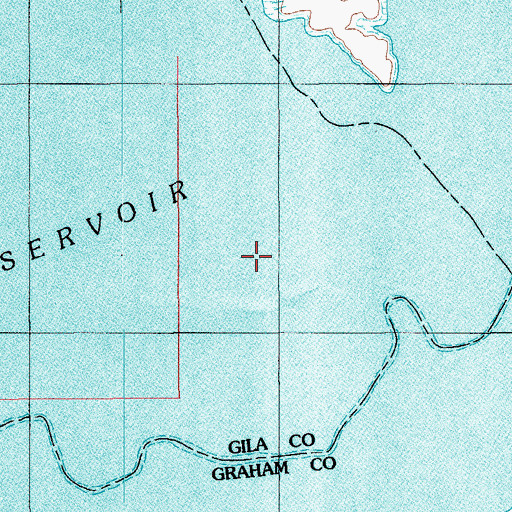 Topographic Map of San Carlos River, AZ