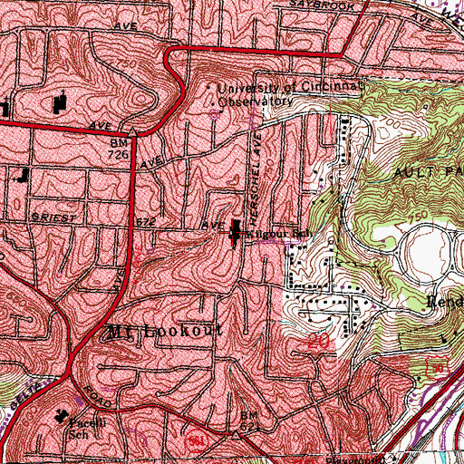 Topographic Map of Kilgour Elementary School, OH