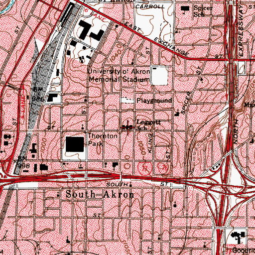 Topographic Map of Leggett Elementary School, OH