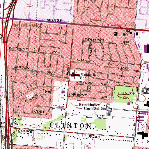Topographic Map of Maize Elementary School, OH
