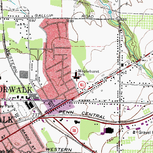 Topographic Map of Maplehurst Elementary School, OH