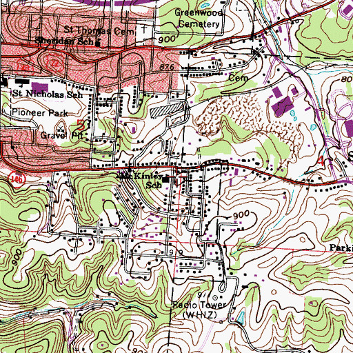 Topographic Map of McKinley Elementary School, OH