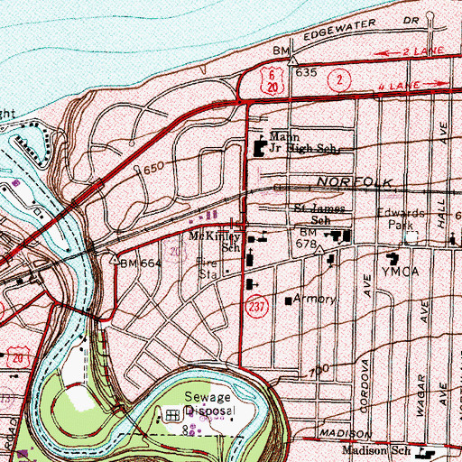 Topographic Map of McKinley Elementary School, OH