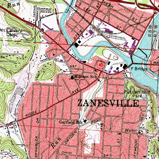 Topographic Map of Munson Elementary School, OH
