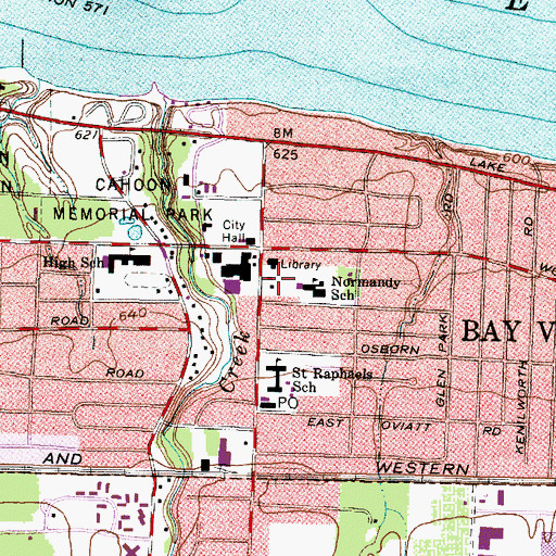 Topographic Map of Normandy Elementary School, OH