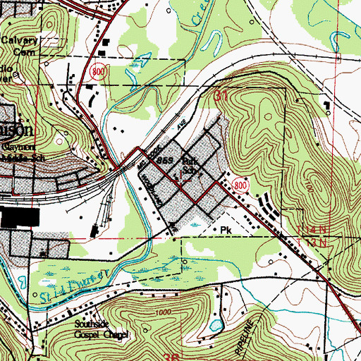 Topographic Map of Park Elementary School, OH