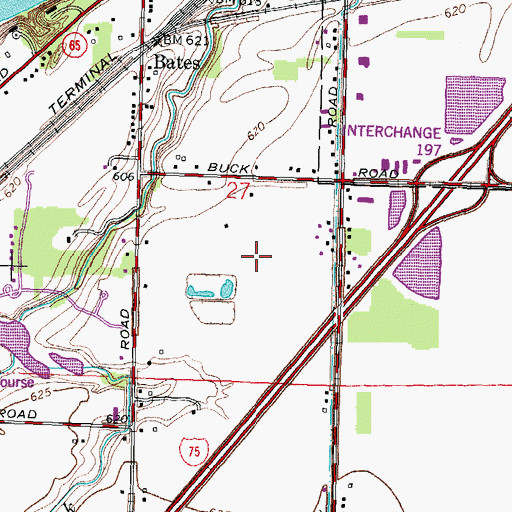 Topographic Map of Penta Career Center, OH