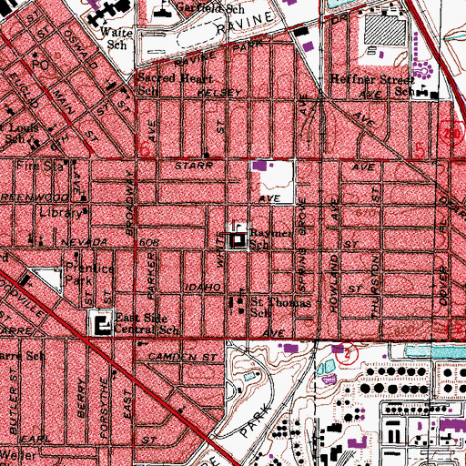 Topographic Map of Raymer Elementary School, OH