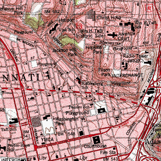 Topographic Map of Rothenberg Elementary School, OH
