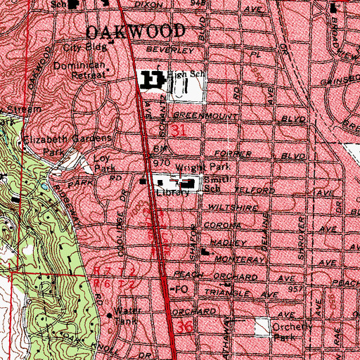 Topographic Map of Smith Elementary School, OH