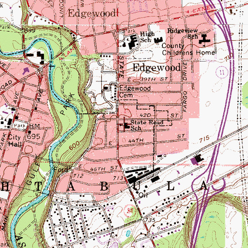 Topographic Map of State Road Elementary School, OH