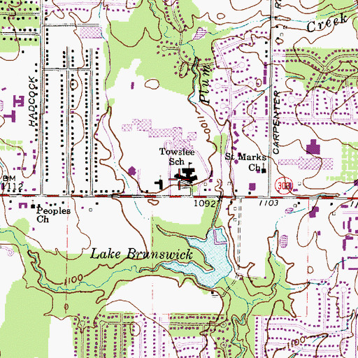 Topographic Map of C R Towslee Elementary School, OH